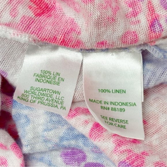 LILLY PULITZER Women’s Multicolor Linen INARA Tee In BOHEMIAN BEACH Preppy Sz XS - Picture 8 of 8